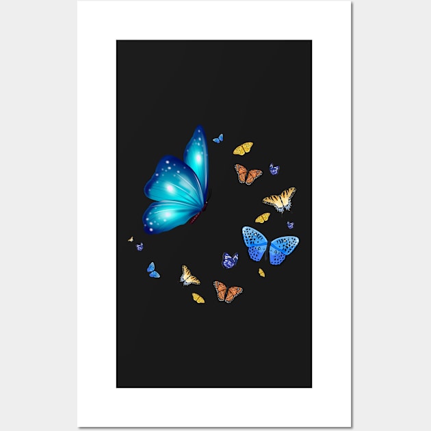 Lots Of Butterfies Colourful Design Wall Art by Abstractdiva